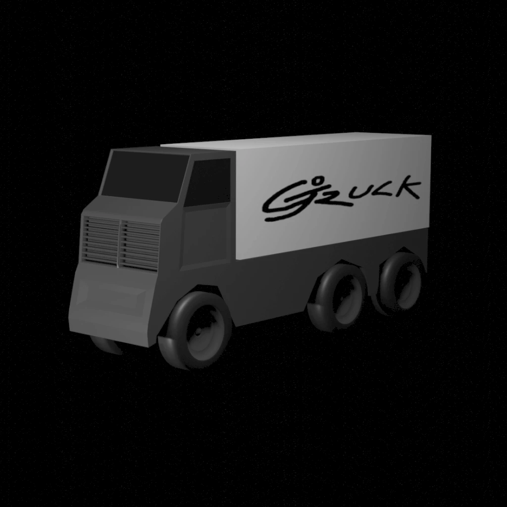 A low-poly truck design.